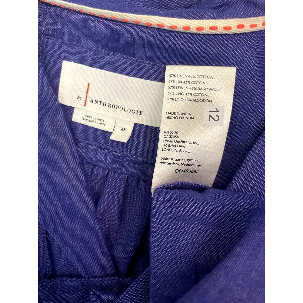 Anthropologie Blue Cropped Utility Pullover - Picture 8 of 9